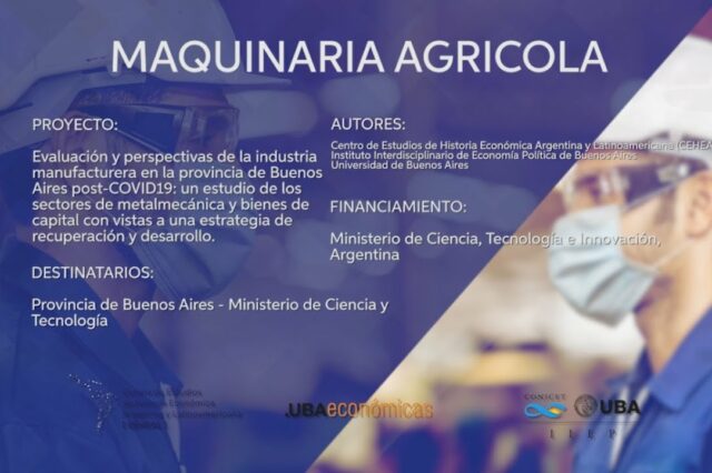 26-3-2023. Proyecto MINCyT: El sector de maquinaria agrícola de la provincia de Buenos Aires frente al COVID-19.