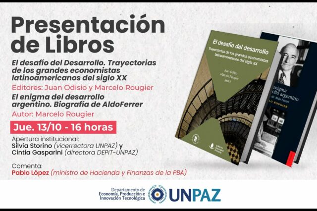 13-10-2022. Presentación de libros en la UNPAZ. Participación de Marcelo Rougier y Juan Odisio.